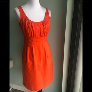 J. Crew Orange Suiting Cotton Sheath shift dress